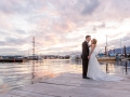 Bride and Groom and Sunset