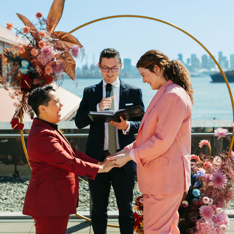 LGBTQ+ colourful wedding in Vancouver